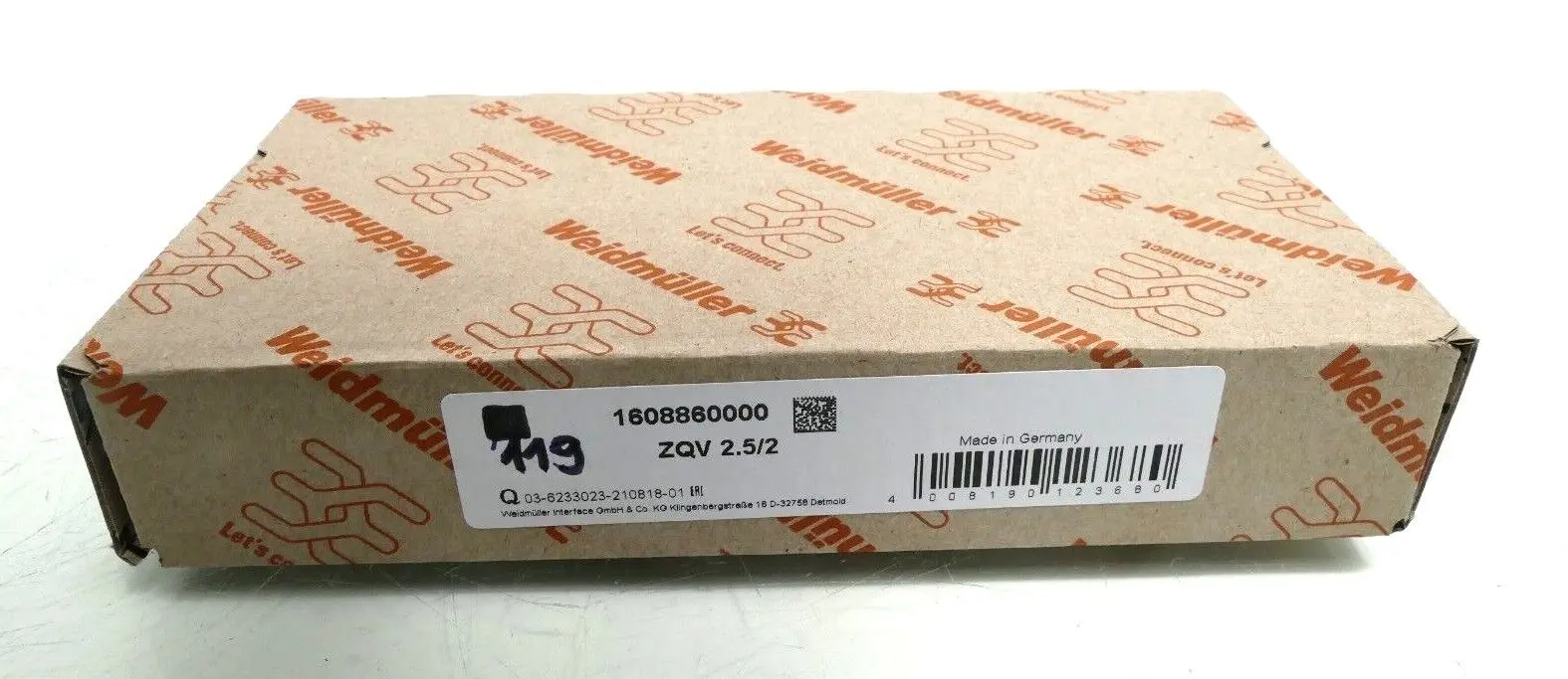 Produktfoto 1 von 119x Weidmüller Querverbinder ZQV 2.5/2 | 1608860000