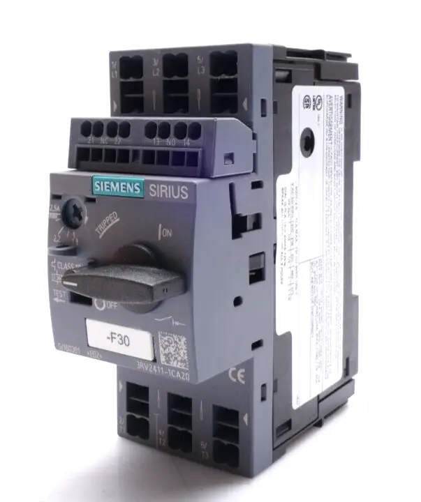 Produktfoto 1 von Siemeens Sirius Leistungsschalter 3RV2411-1CA20 + | E:01 | 3RV2901-2E