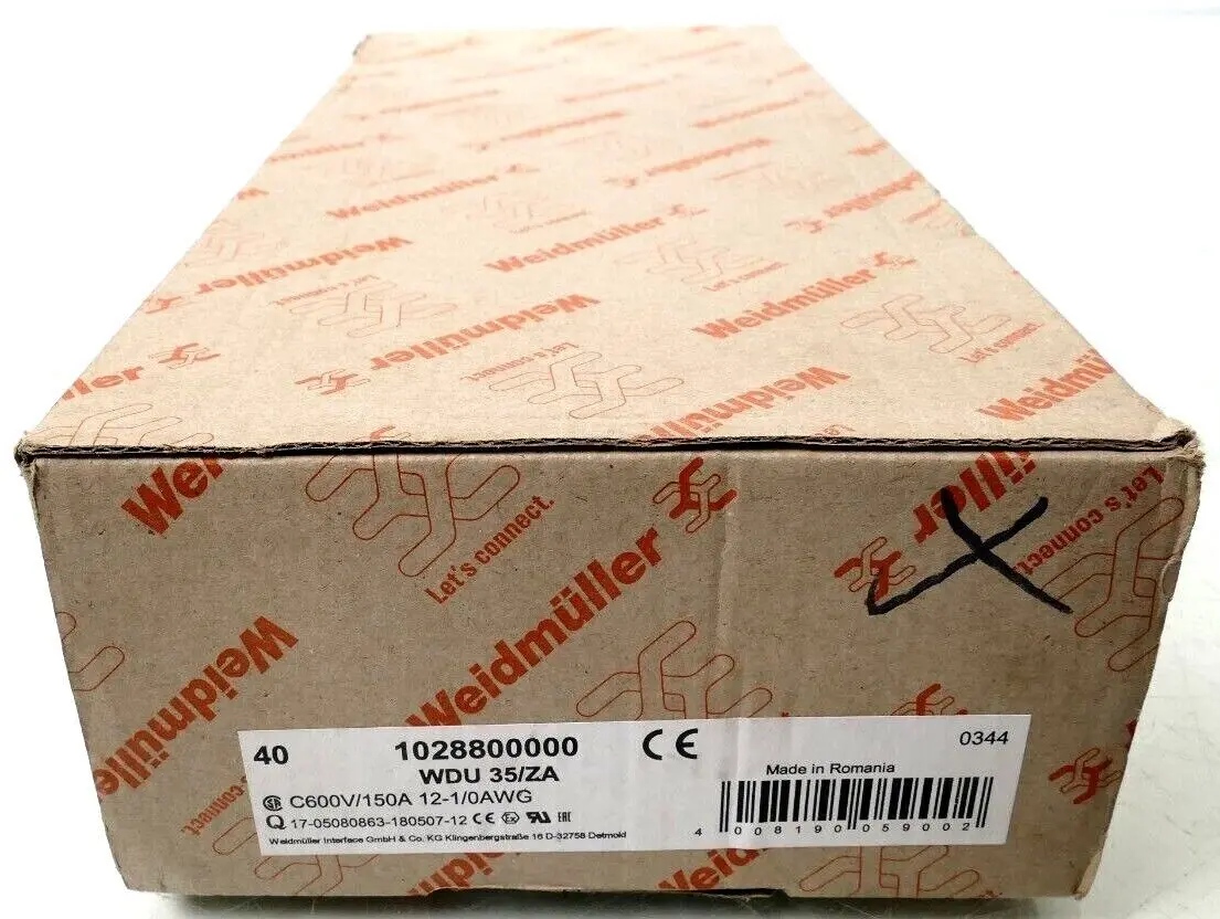 Produktfoto 1 von 40x Weidmüller Durchgangs-Reihenklemme WDU 35/ZA | 1028800000