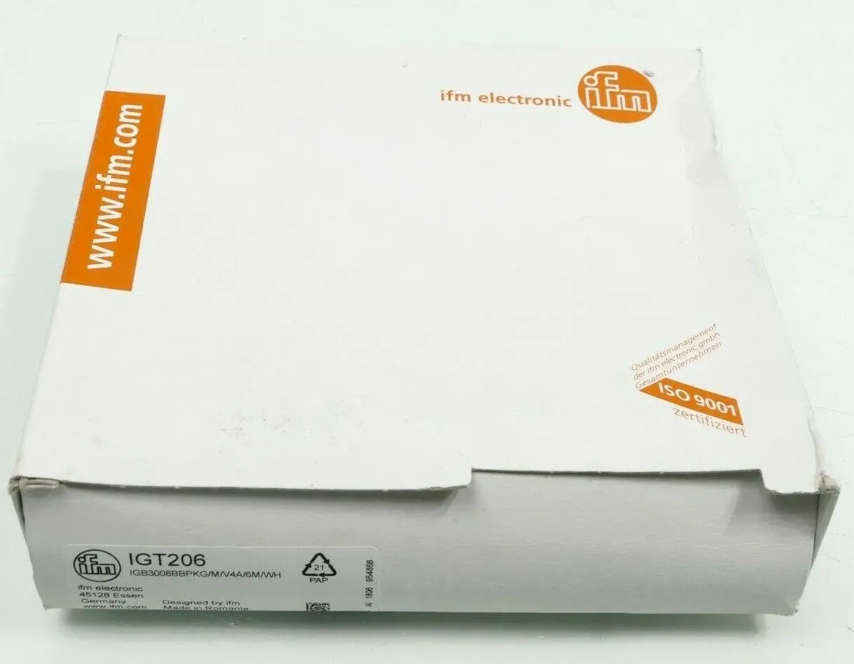 Produktfoto 1 von Ifm Induktiver Sensor IGB3008BBPKG/M/V4A/6M/WH | IGT206