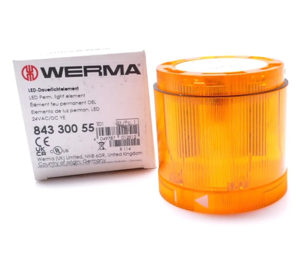 Produktfoto 1 von WERMA 843 300 55 LED-Dauerlichtelement 24A AC/DC YE