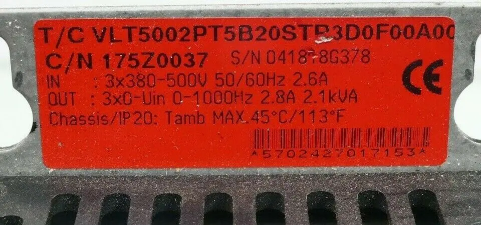 Produktfoto 1 von Danfoss Frequenzumrichter VLT5002PT5B20STR3D0F00A00 | 175Z0037