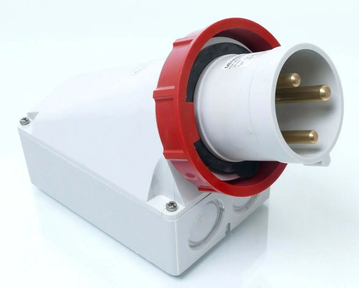 Produktfoto 1 von Mennekes Wandstecker Typ 1217 63A-9h 380-415V IP67 CEE Gerätestecker Kunststoff