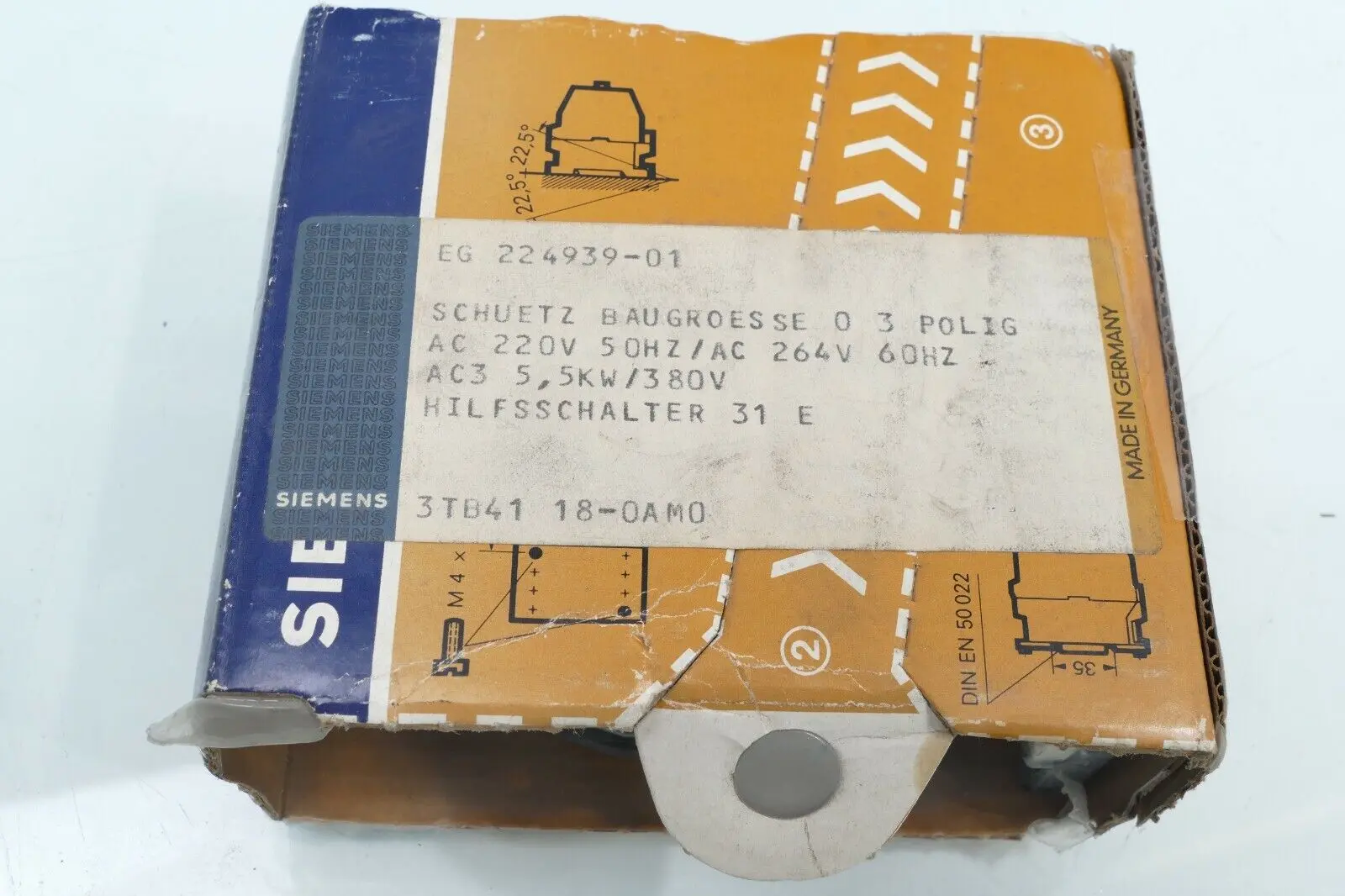 Produktfoto 1 von Siemens Schütz 3TB41 18-0AM0 | 3TB4118-0AM0