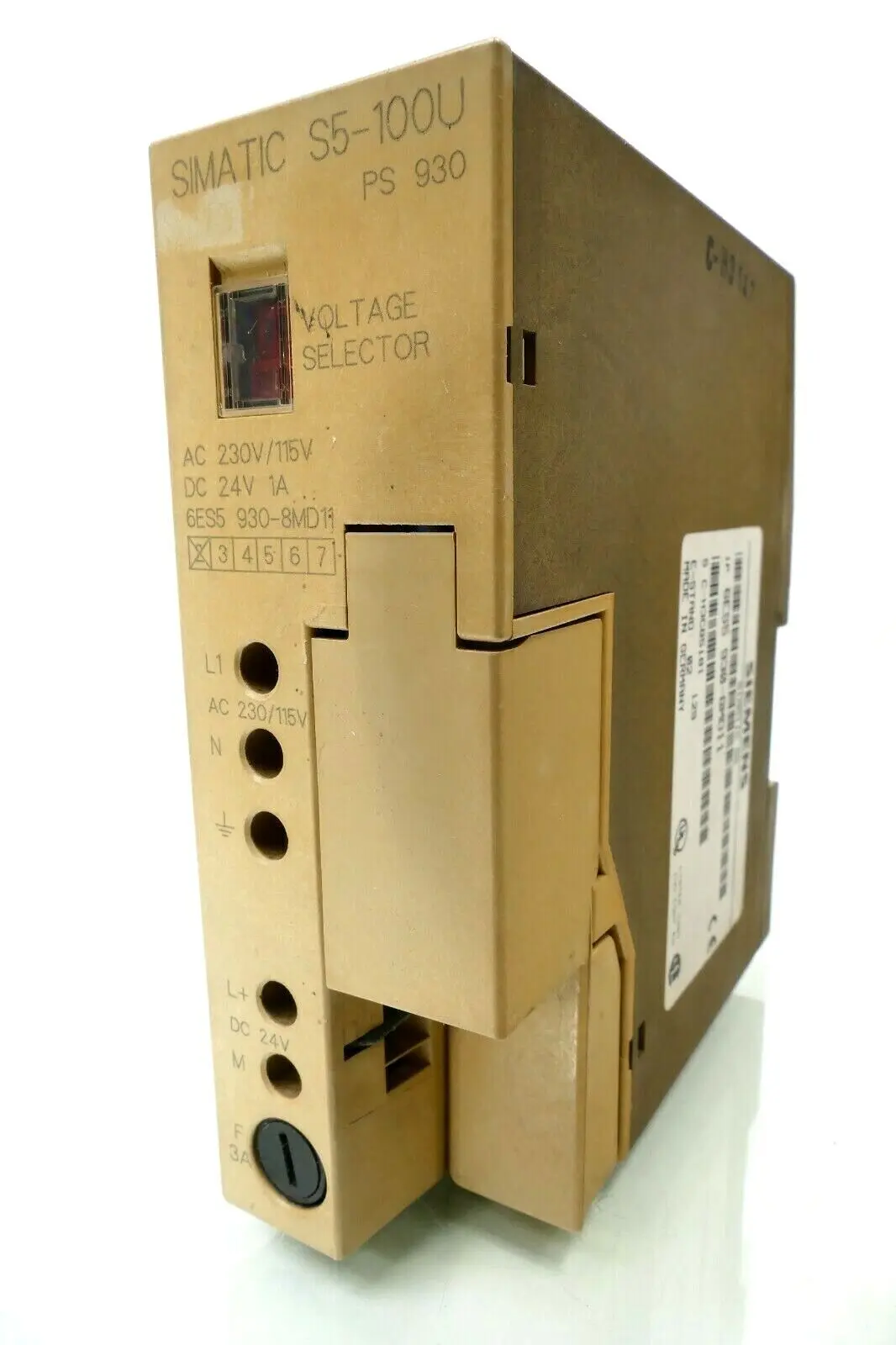 Produktfoto 1 von Siemens SIMATIC S5-100U Stromversorgung 6ES5 930-8MD11 | E:02 | 6ES5930-8MD11