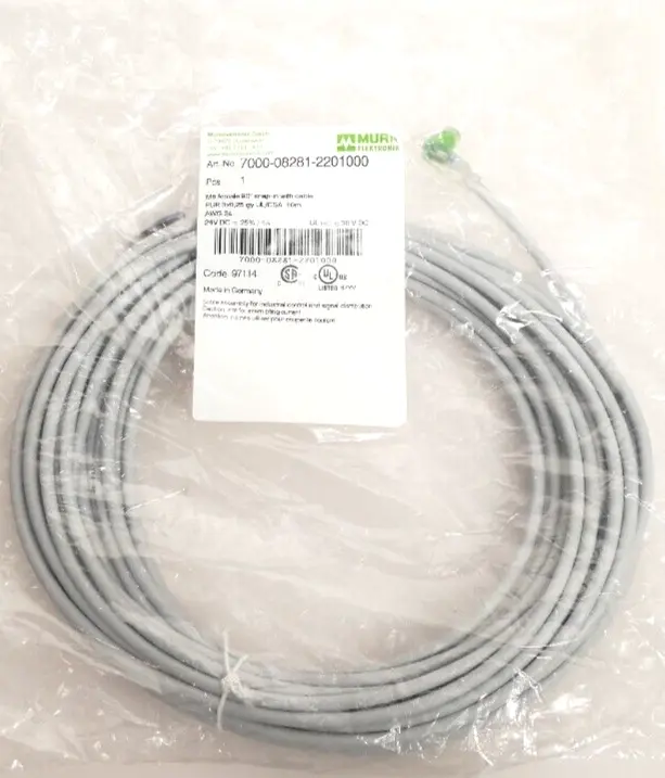 Produktfoto 1 von Murr Elektronik M8 Bu. 90° A-kod. freies Ltg-ende 10m | 7000-08281-2201000