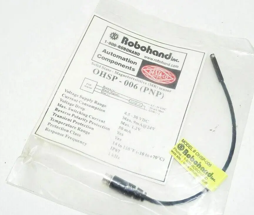 Produktfoto 1 von DESTACO Robohand OHSP-006 (PNP) Solid State Magnetoresistive Sensor