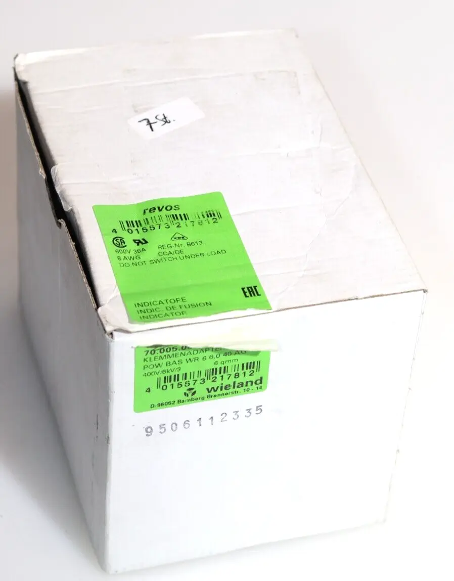 Produktfoto 1 von 7x Wieland Klemmenadapter POW BAS WR 6 6,0 40 AG | 70.005.0653.0