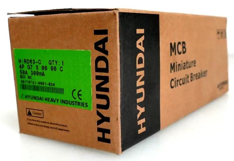 Produktfoto 1 von Hyundai HiRD63-C 4PG7S0000C Miniatur Circuit Breaker 4P G7 S 00 00 C | 50A 300mA