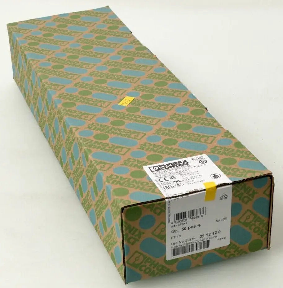 Produktfoto 1 von 50x Phoenix Contact Durchgangs-Reihenklemme 32 12 12 0 | PT 10 | 3212120