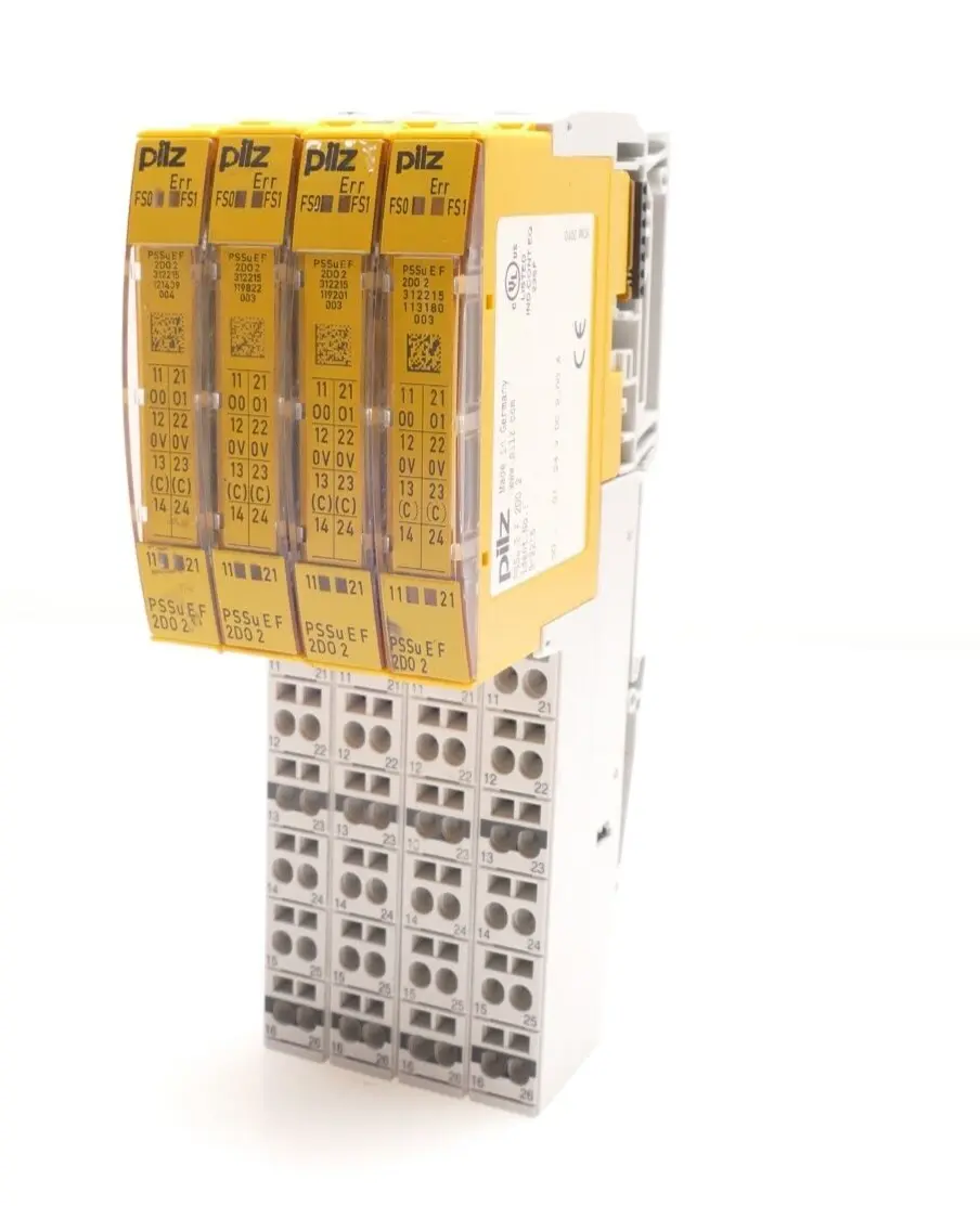 Produktfoto 1 von 4xPilz 312215 Fehlersicheres A/E Modul PSSu E F 2DO 2 mit Basismodul 312623