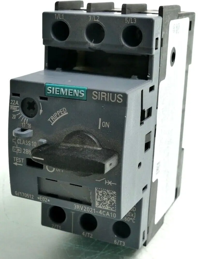 Produktfoto 1 von Siemens SIRIUS Leistungsschalter 3RV2 021-4CA10 | E:02 | 3RV2021-4CA10