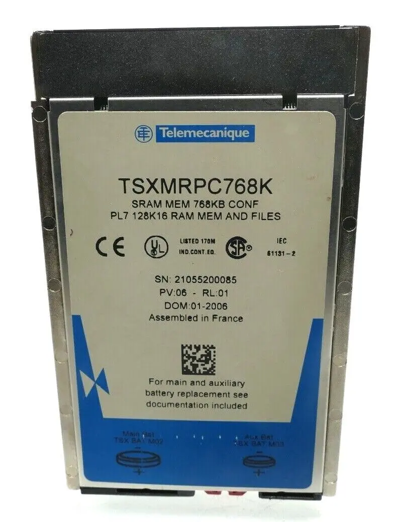 Produktfoto 1 von Telemecanique Memory Card TSXMRPC768K SRAM MEM 768KB | PV:06 RL:01