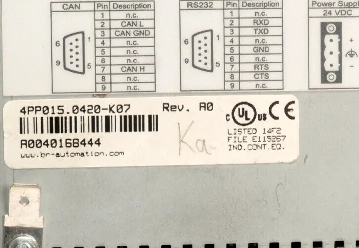 Produktfoto 1 von B&R Power Panel | Rev. A0 | 4PP015.0420-K07