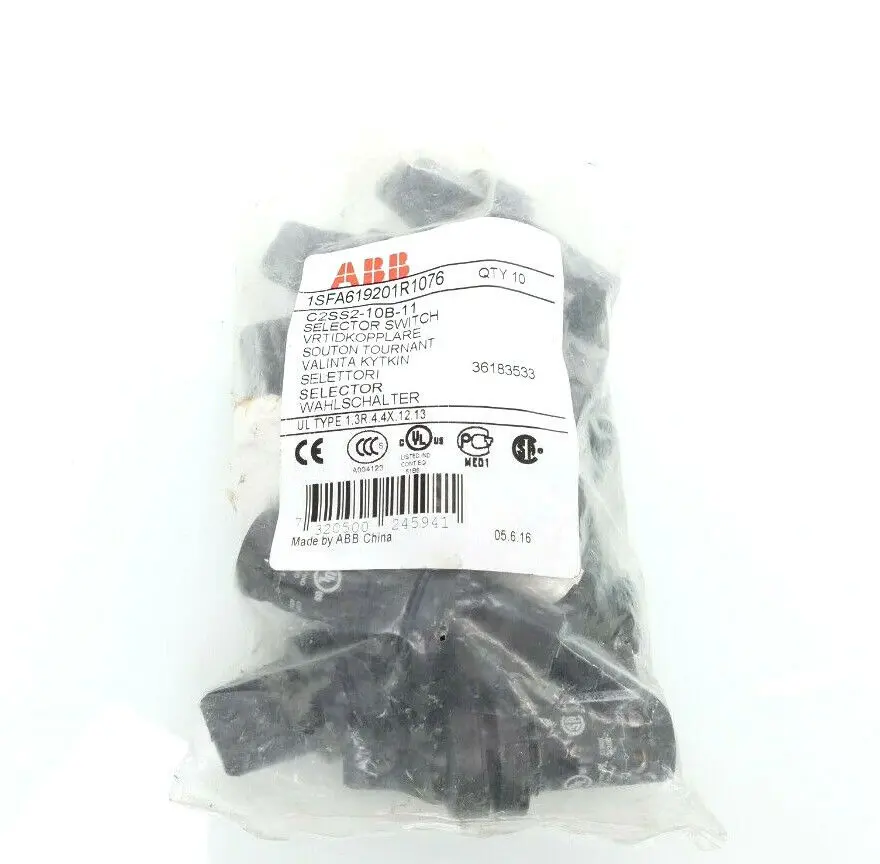 Produktfoto 1 von 10x ABB Wahlschalter Schwarz C2SS2-10B-11 | 1SFA619201R1076