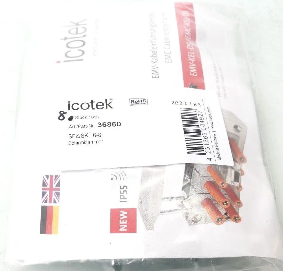 Produktfoto 1 von 8x icotek 36860 Schirmklammer SFZ/SKL 6-8