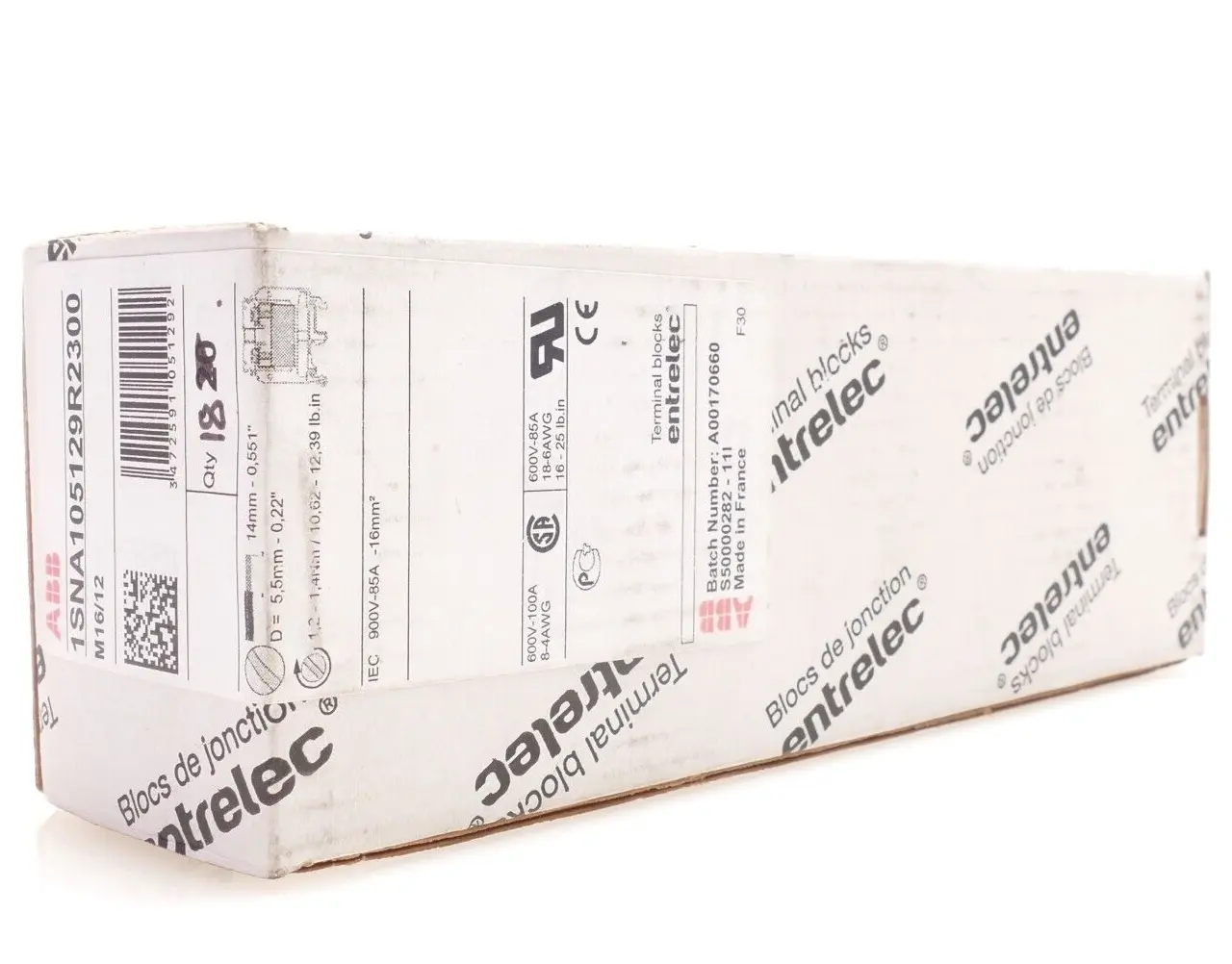 Produktfoto 1 von 18x ABB entrelec M16/12 Anschlussklemme | 1SNA105129R2300