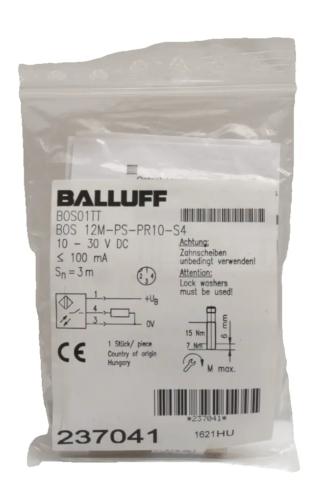 Produktfoto 1 von Balluff Reflexionslichtschranken BOS 12M-PS-PR10-S4 | BOS01TT