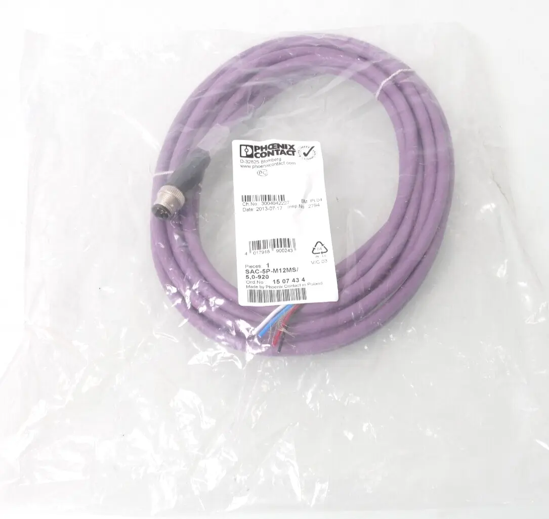 Produktfoto 1 von Phoenix Contact Sensor Kabel | SAC-5P-M12MS/5,0-920 | 1507434