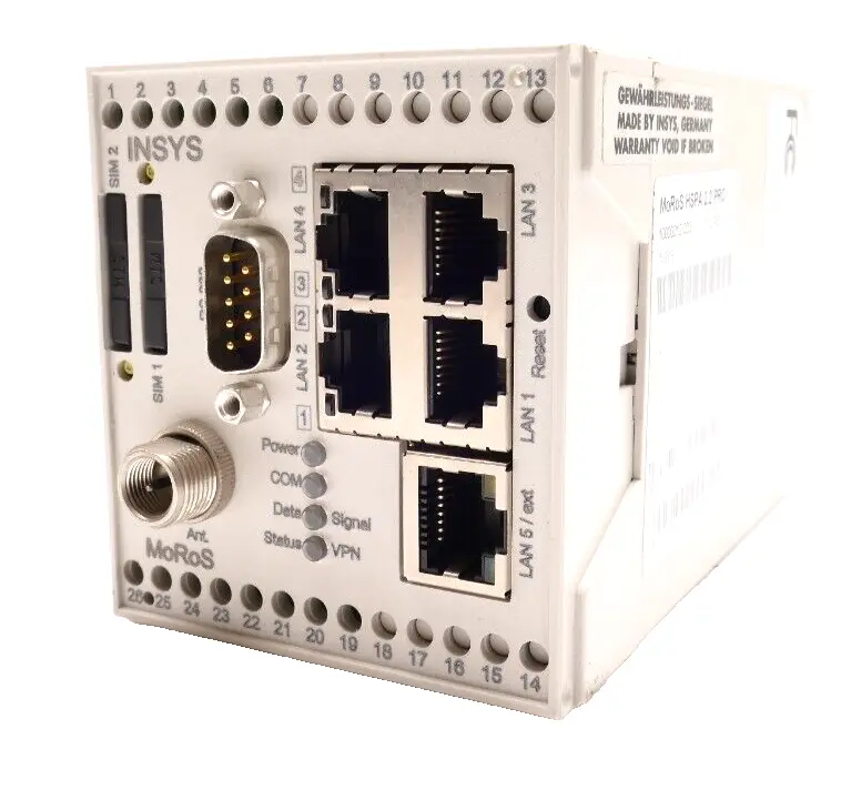 Produktfoto 1 von Insys Moros Industrial Lan Router HSPA 2.2 PRO | 2.12.9/2.4.0 | 10000212.033