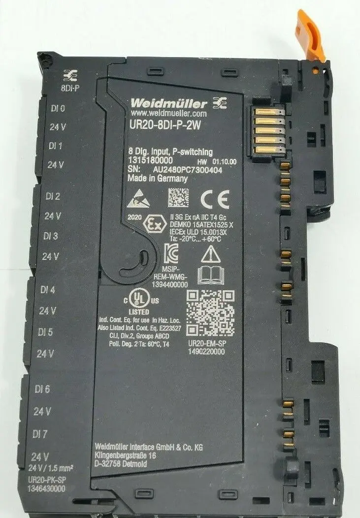 Produktfoto 1 von Weidmüller Remote-IO-Modul UR20-8DI-P-2W | 1315180000