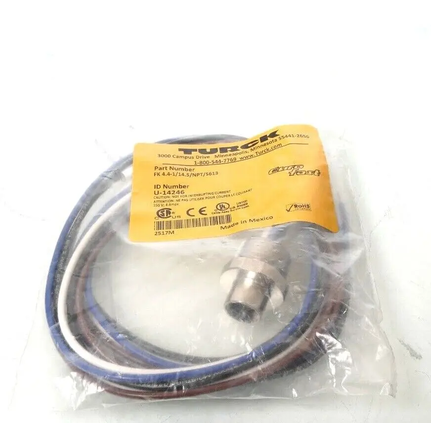 Produktfoto 1 von Turck Steckverbinder FK 4.4-1/14.5/NPT/S613 | U-14246