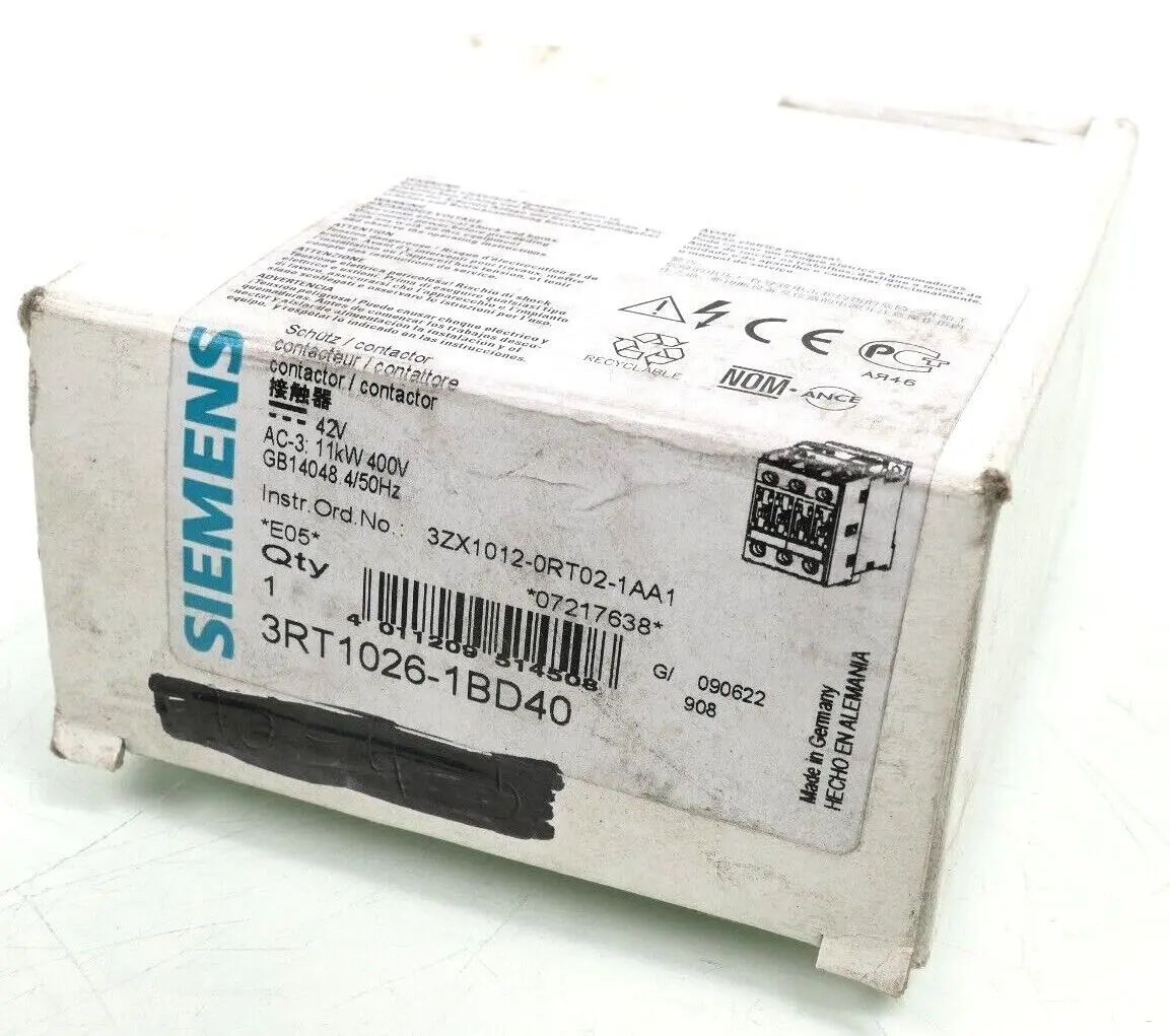 Produktfoto 1 von Siemens SIRIUS Schütz 3RT1 026-1BD40 | E:05 | 3RT1026-1BD40