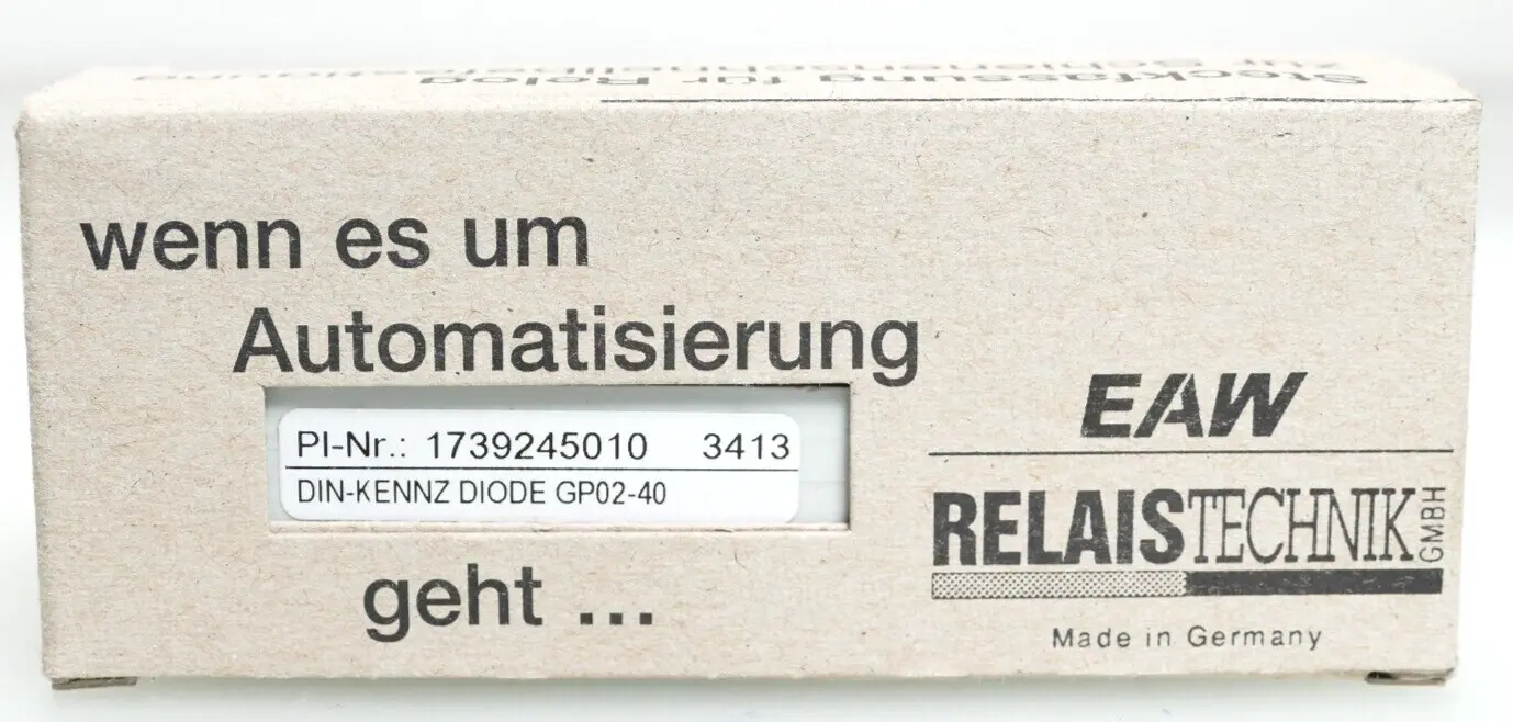 EAW Relaistechnik DIN-KENNZ DIODE GP02-40 | 1739245010 3413