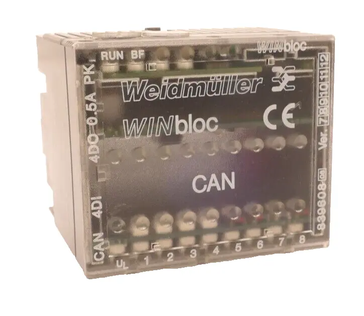 Produktfoto 1 von Weidmüller WINbloc Can 4DI 4DO 0.5A PK | V:08 | 839608