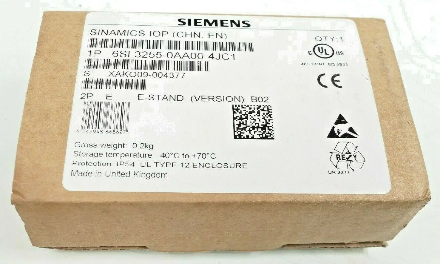 Produktfoto 1 von Siemens SINAMICS IOP 6SL3255-0AA00-4JC1 | E:B02 | 6SL3 255-0AA00-4JC1