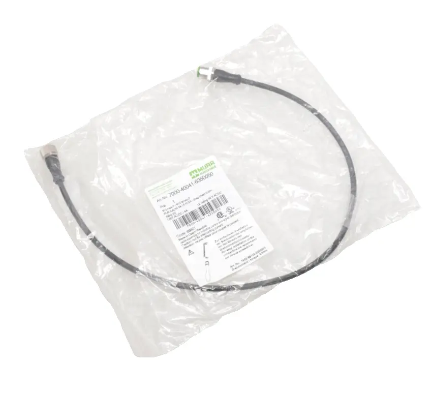 Produktfoto 1 von Murr Elektronik M12 St. 0° / M12 Bu. 0° A-kod. 0,5m | 7000-40041-6350050