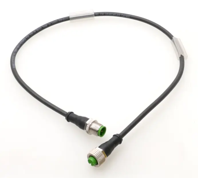 Produktfoto 1 von Murr Elektronik M12 St. 0° / M12 Bu. 0° A-kod. 0,5m | 7000-40041-6350050