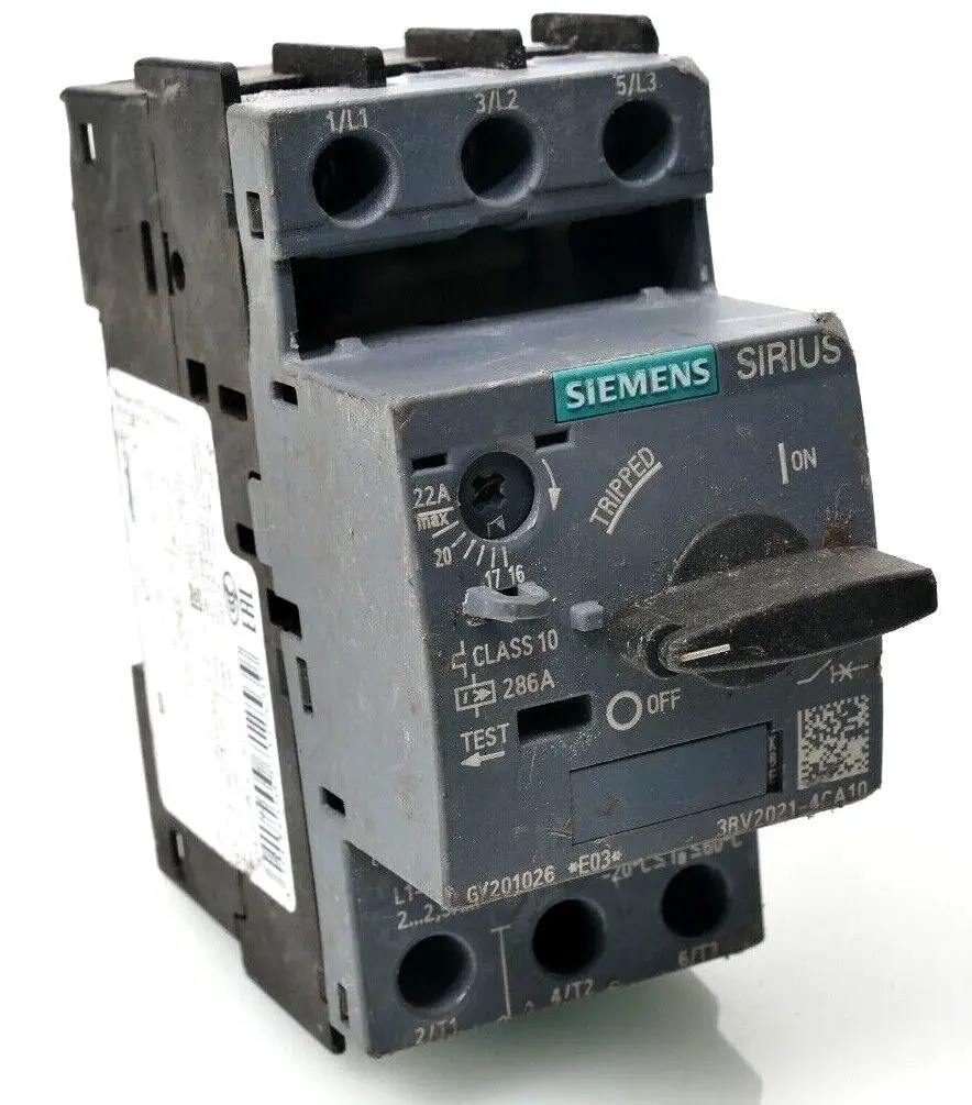 Produktfoto 1 von Siemens SIRIUS Leistungsschalter 3RV2 021-4CA10 | E:03 | 3RV2021-4CA10