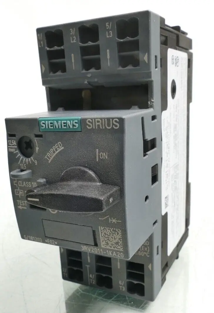 Produktfoto 1 von Siemens SIRIUS Leistungsschalter 3RV2 011-1KA20 | E:02 | 3RV2011-1KA20