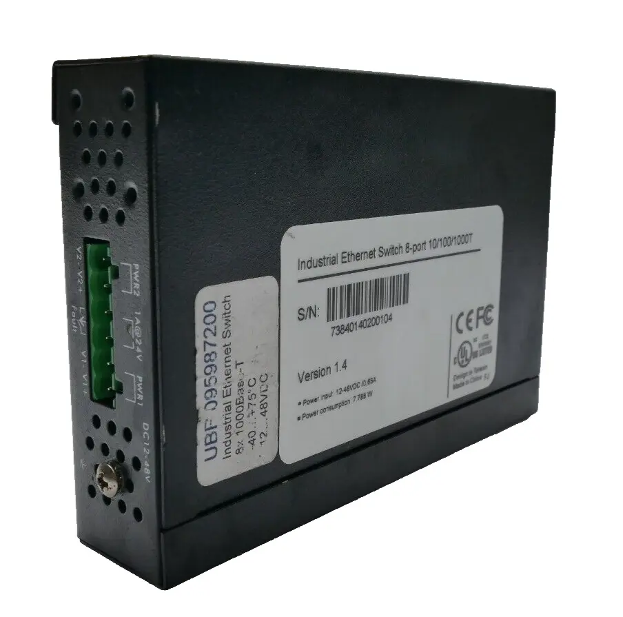 Produktfoto 1 von UBF 095987200 Industrial Ethernet Switch 8-port 10/100/1000T | V: 1.4