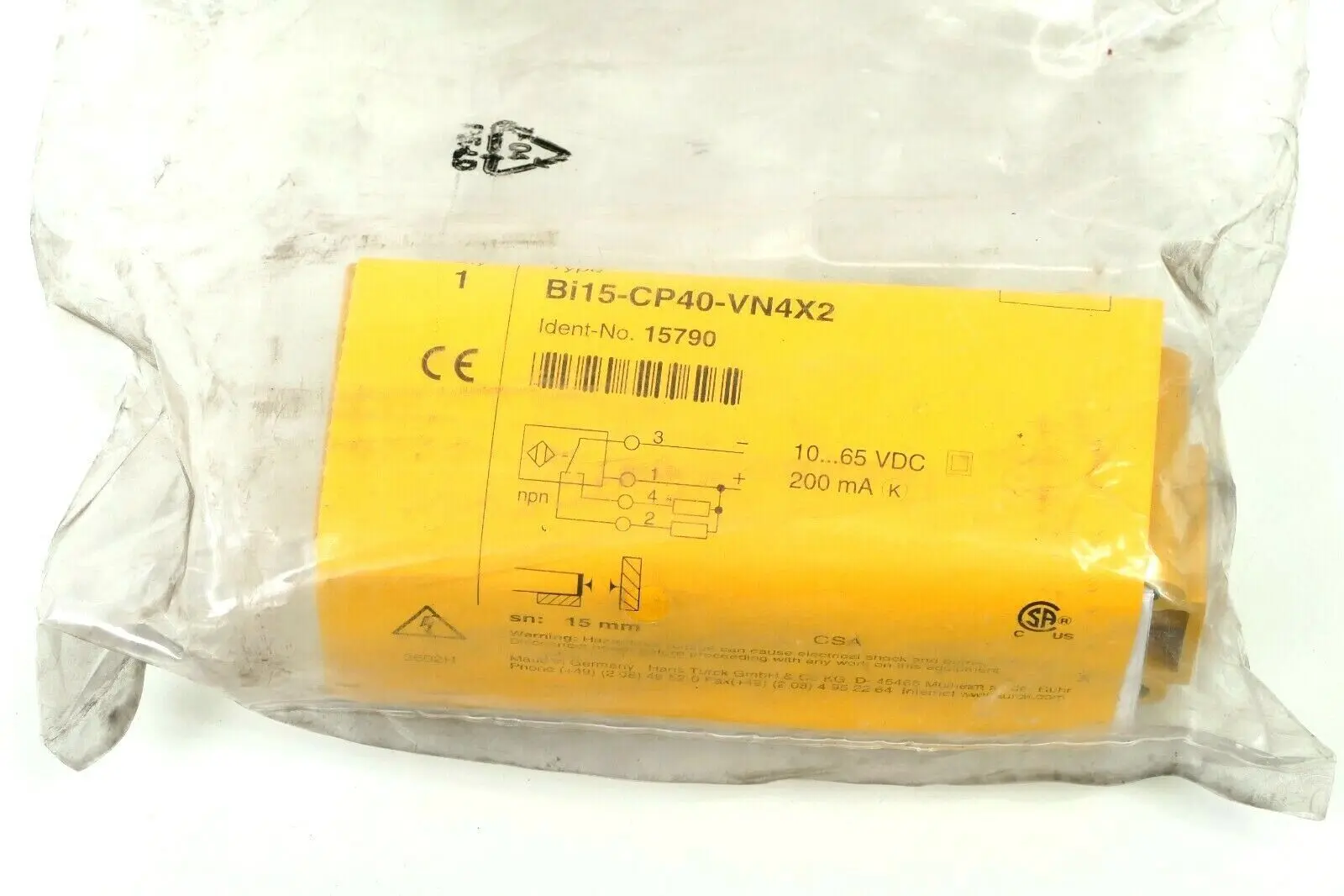 Produktfoto 1 von Turck Näherungsschalter BI15-CP40-VN4X2 | 15790