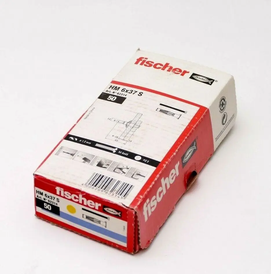 Produktfoto 1 von 50x Fischer Hohlraum-Metalldübel HM 6 x 37 S | 62314