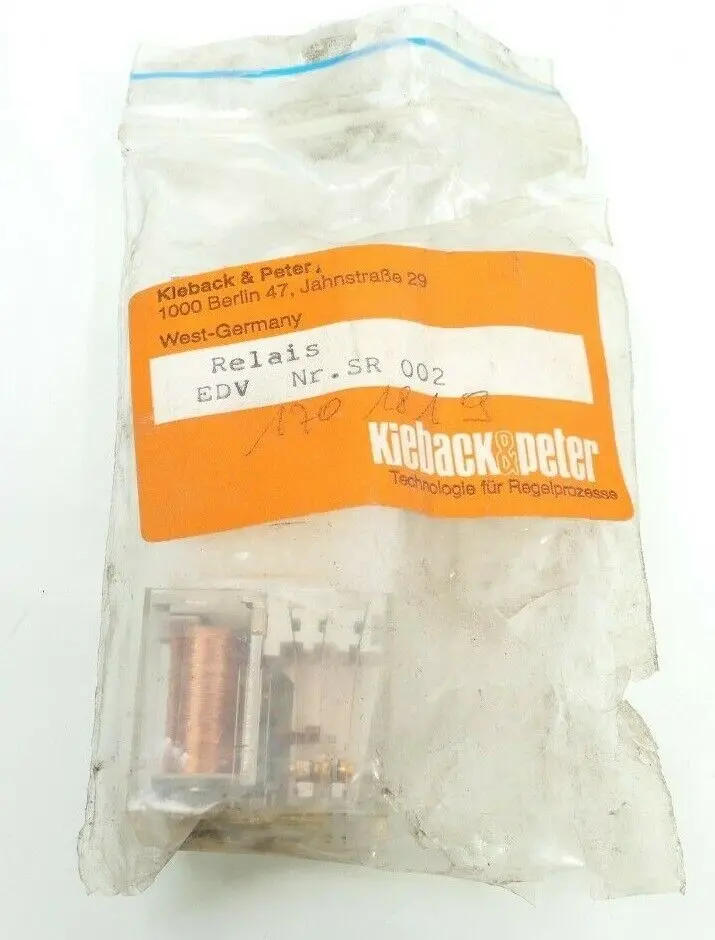 2x Kieback & Peter Relais EDV NR. SR 002