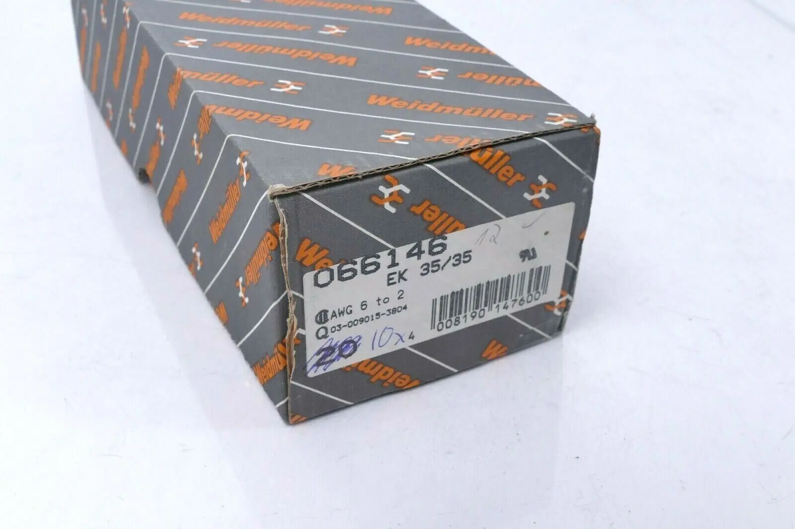 Produktfoto 1 von 10x Weidmüller Schutzleiter-Reihenklemme 35mm² EK35/35 | 066146