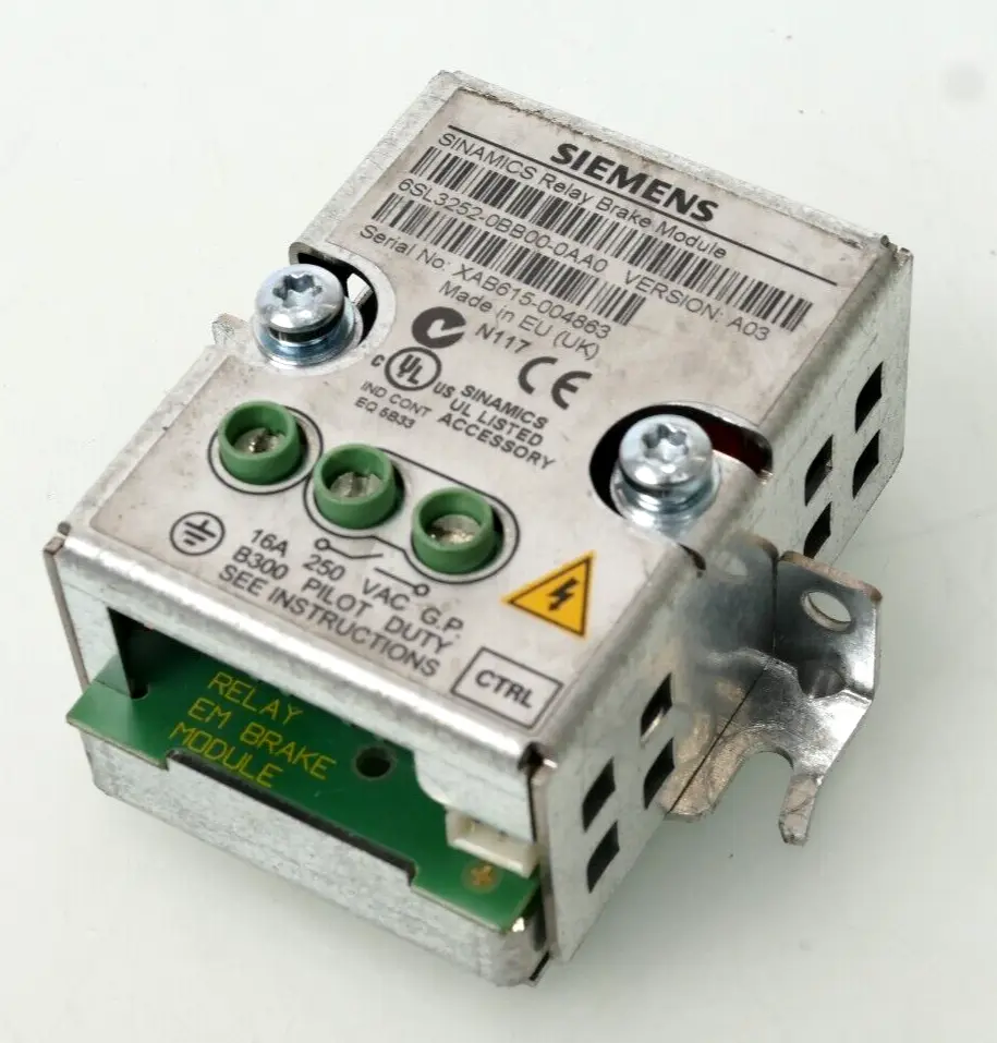 Produktfoto 1 von Siemens SINAMICS Bremsrelais 6SL3 252-0BB00-0AA0 | V: A03 | 6SL3252-0BB00-0AA0