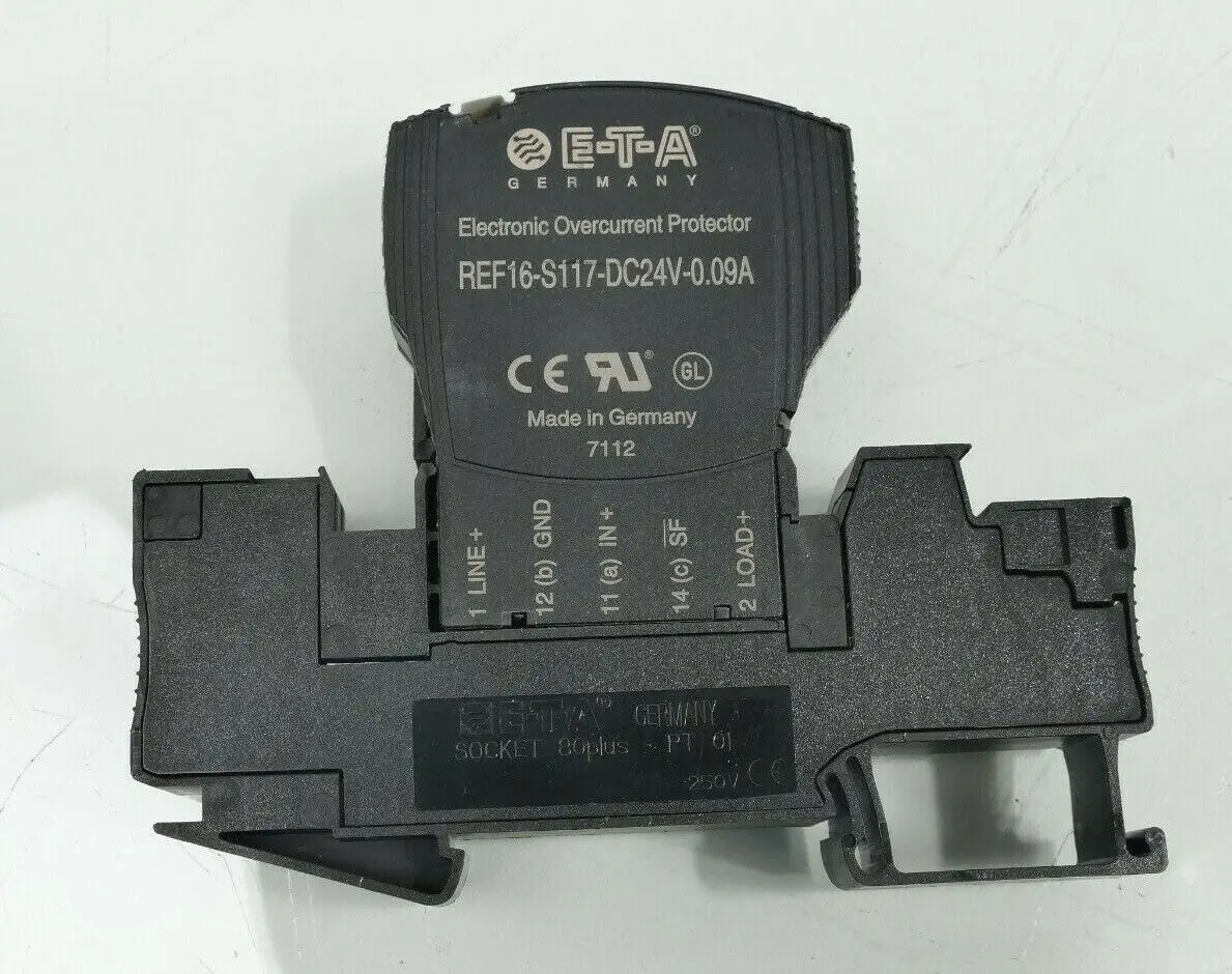 Produktfoto 1 von REF16-S117-DC24V-0.09A ETA Elektronischer Sicherungsautomat + Sockel