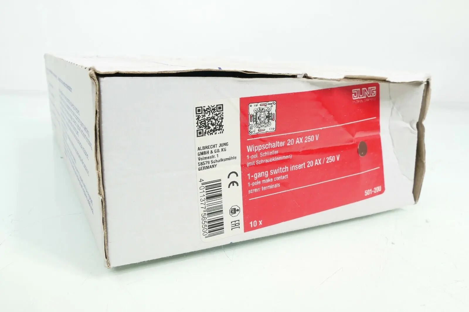 10 Stück Jung Wippschalter 501-20U IP20 Installationsschalterprogramme