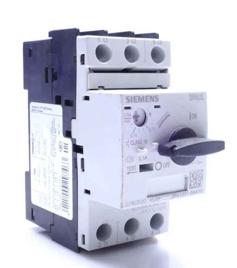 Produktfoto 1 von 7x Siemens SIRIUS Leistungsschalter 3RV1 021-0AA10 | E:06 | 3RV1021-0AA10