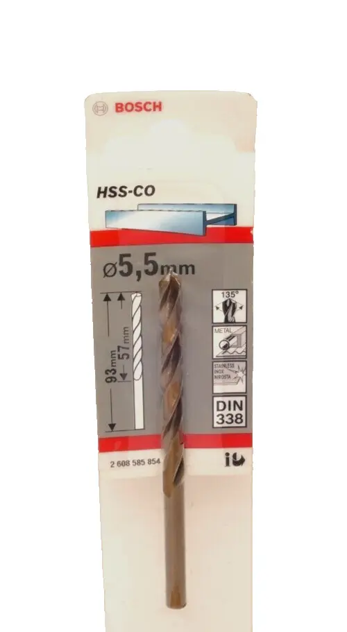 Produktfoto 1 von Bosch 2 608 585 854 HSS-CO Metallbohrer | Ø5,5mm 93/57mm | 2608585854