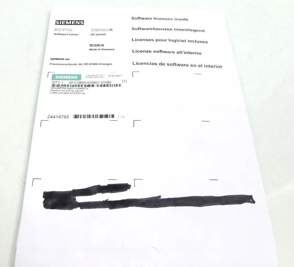 Produktfoto 1 von Siemens SINUMERIK 840Di sl/840D sl Softwarelizenz | 6FC5800-0AM07-0YB0