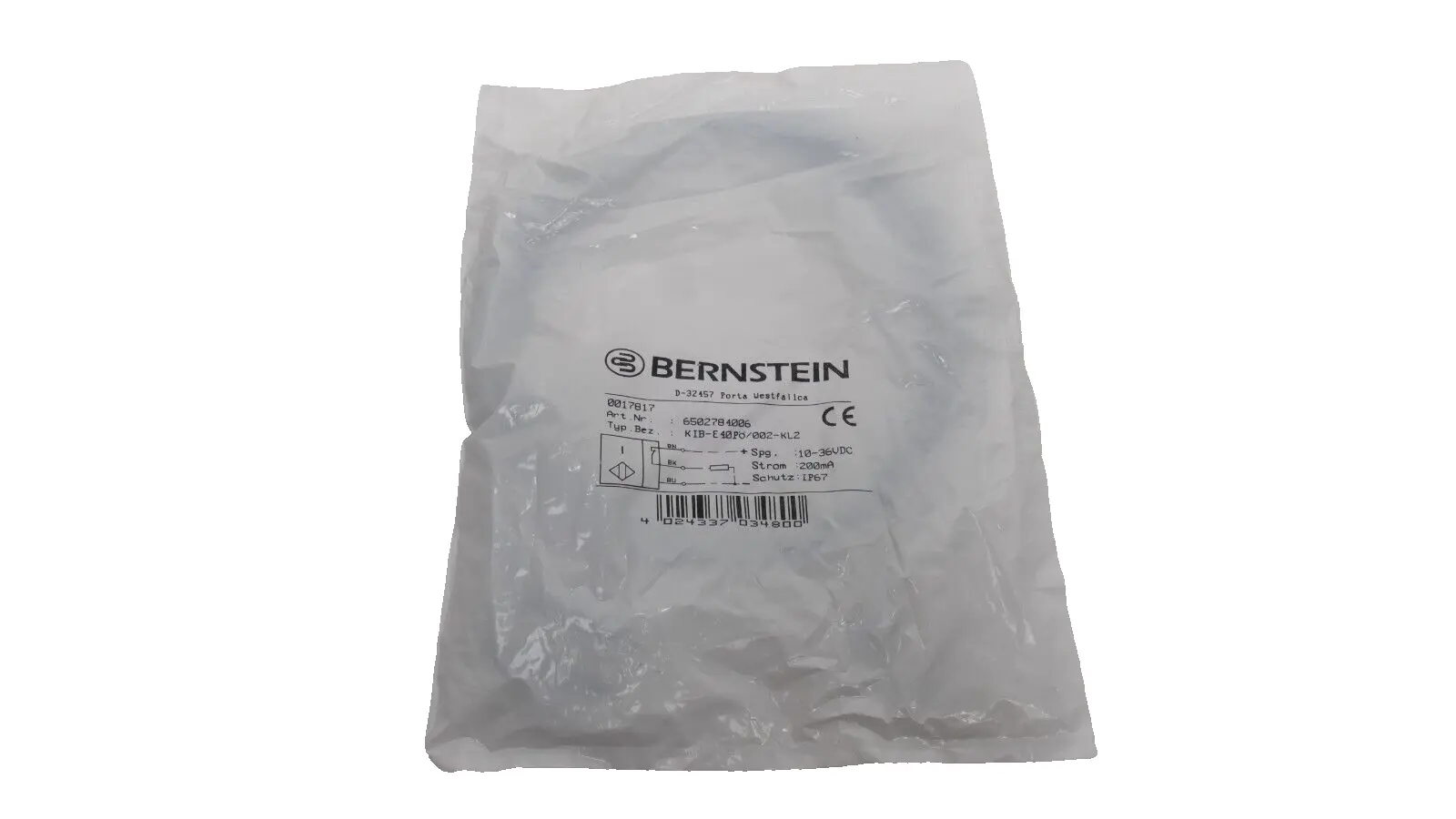 Produktfoto 1 von Bernstein Induktiver Näherungsschalter KIB-E40PÖ/002-KL2 | 6502784006