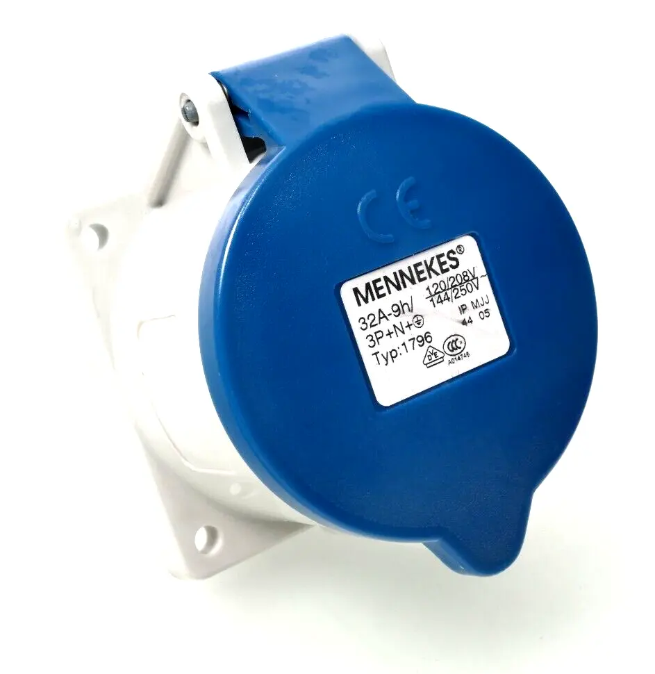 Produktfoto 1 von Mennekes Anbaudose 32A-9h | 3P+N | 120/208V 144/250V | 1796