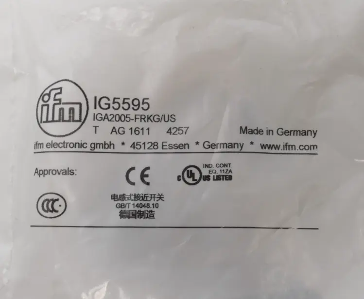 Produktfoto 1 von Ifm Induktiver Sensor IGA2005-FRKG/US | IG5595