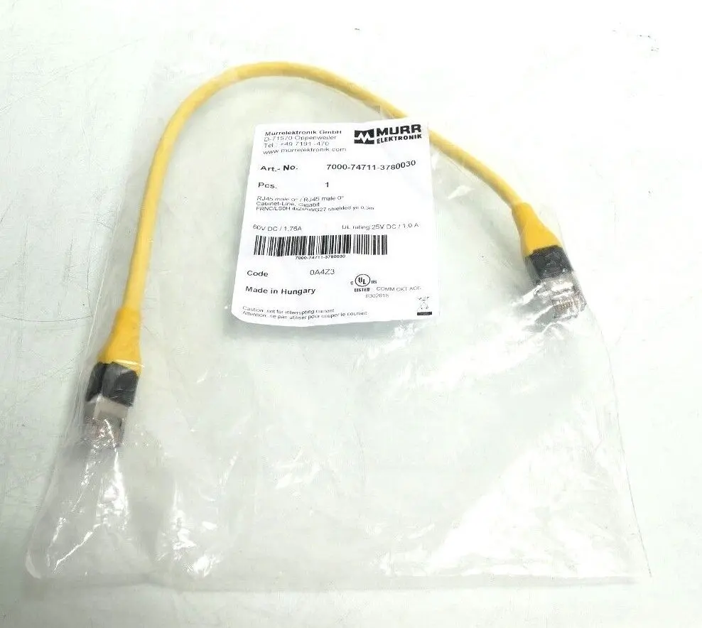 Produktfoto 1 von Murr Elektronik RJ45 St. 0° / RJ45 St. 0° Kabel 0,3m | 7000-74711-3780030
