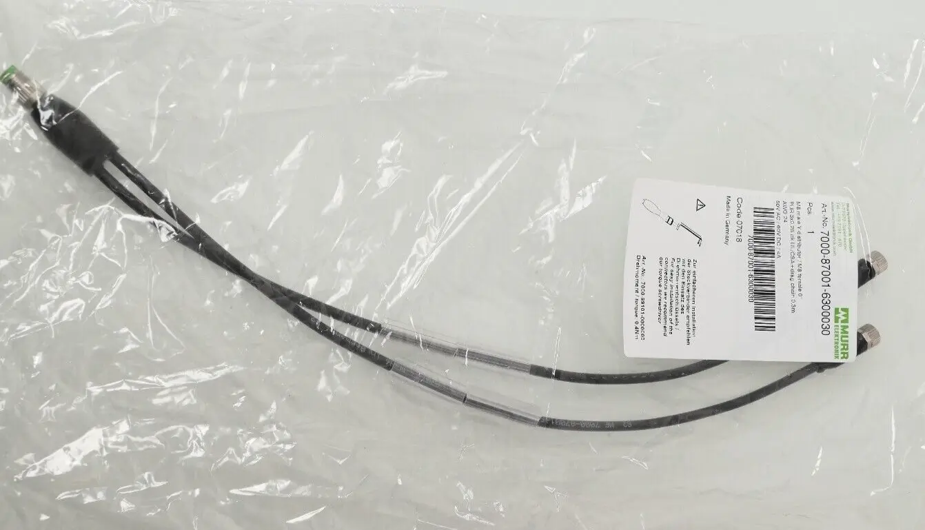 Produktfoto 1 von Murr Elektronik Y-Verteiler M8 St. / M8 Bu. 0° 0,3m | 7000-87001-6300030